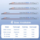 FISHAPPY Fishing Gaff Saltwater Fish Gaff with S316 Stainless Steel Fishing Hook Carbon Fiber Fishing Gaff 4'8''/ 7' (7' Gaff - 3'' Hook)