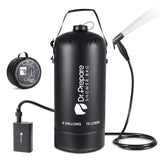 DR.PREPARE Portable Shower for Camping, 4 Gallons Camping Shower Bag, Portable Outdoor Shower with Pump for Hiking, Climbing, Pet Cleaning, Car Washing, Beach & Emergency