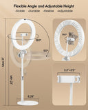 Desk Ring Light with Stand for Computer, Zoom Lighting for Computer