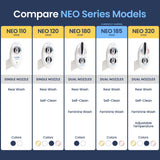 LUXE Bidet NEO 185 - Dual Nozzle, Self-Cleaning, Non-Electric Bidet Attachment for Toilet Seat, Adjustable Water Pressure, Rear & Feminine Wash (White)