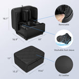 2 in 1 Foot Massager Machine & Ottoman Rest, Shiatsu Foot and Calf Massager with Heat, Kneading, Vibration, Compression Massagers for Feet, Ankle, & Leg COMFIER