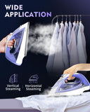 OMAIGA Cordless Steam Iron for Clothes, 1550W 2-in-1 Cordless and Corded Iron with Rapid Heat, Ceramic Soleplate, 3-Way Auto-Off, 12.85 oz Water Tank, Lavender