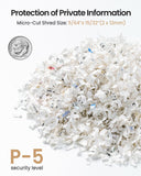 200-sheet Micro-Cut Paper Shredder for Office, P-5 High Security Shredders for Home Office Heavy Duty, Document Shredder, Home Office Heavy Duty Shredder, 8.5 Gallon Capacity Locksworth