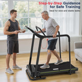 Redliro Treadmill for Seniors Slow Walking - 0.3mph Start, Front & Long Handrails - Foldable Recovery Flat Treadmill for Elderly