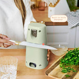 Electric Can Opener, Auto-Turn, Knife Sharpener, Bottle Opener, Easy-Clean, Corded, One-Touch, Stainless Steel Blade (Sage Green)