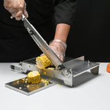 Stainless Steel Bone Cutter Machine Manual Ribs Meat Chopper Food Slicer for Whole Chicken Rib Spine, 47.5x28.5x10cm