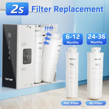 Vortopt DR2 1000GPD Tankless RO Water Filter System Under Sink