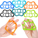 6Pcs Finger Strengthener with 3 resistance levels - Elastic Silicone Finger Exerciser with Shape-Retention and Ergonomic Design - Tear-Resistant Hand Stretcher with Comfort Grip for Hand Recovering