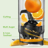 SMALLHOO Juicer Machines, 5.3" Wide Feed Chute Cold Press Juicer for Whole Vegetables & Fruits, High Juice Yield, BPA Free (Slivery)