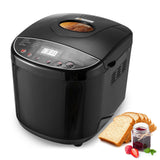 Happybuy Bread Maker, 19-in-1 2LB Dough Machine, Nonstick Ceramic Pan Automatic Breadmaker with Gluten Free Setting, Whole Wheat Bread Making, Digital, Programmable, 3 Loaf Sizes, 3 Crust Colors