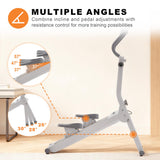 Magnetic Stair Stepper for Home, 16-Level Adjustable Resistance up to 77LBS, 350LBS Capacity, with Cup Holder & Bluetooth APP, Folding Compact Cardio Climber(White)