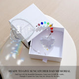 Memorial Gifts for Loss of Mom Dad Sister Husband Brother - Crystal Suncatcher Sympathy Gifts for Loss of Mother Father, Bereavement Funeral Condolence Gifts for Grieving Friend (DAD)