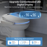 Upgrade Bidet Toilet Seat Elongated, Rear and Feminine Wash, Unlimited Warm Water, Heated Seat, Warm Air Drying, Soft Close Lid, Sense Seat