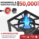 30QT & 10QT Outdoor Fryer | Turkey Fryer | Seafood Boil Pot | Cover & Skimmer Included | 50,000BTU Propane Burner | Aluminum Deep Fryer Pot with Basket | Crab, Seafood & Crawfish Boiler