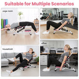 Mini Inversion Table, Adjustable Back Stretcher Table for Pain Relief, Foam Roller, 350 Lbs Load Capacity Home Gym Ergonomic Lumbar Decompression Tables Improve Posture & Spinal Health Pink Black