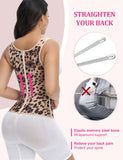 SHAPSHE Waist Trainer for Women, Tummy Control Sports Girdle, Workout Body Shaper with Adjustable Shoulder Strap Khaki 2XL