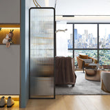 6ft Tall Modern Metal Room Divider - 3-Panel Folding Privacy Screen for Home, Office & Studio - Space-Saving Decorative Partition, Ideal for Stylish Separation
