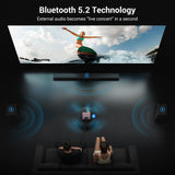 Projector 4K with WiFi and Bluetooth [2000 ANSI/AI Auto Focus/Built in Apps], Outdoor Movie Projector with Smart TV OS 2.0 & Dolby, HAPPRUN Home Theater Projector for Indoor/Outdoor Use