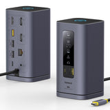 Baseus Spacemate Docking Station, 11-in-1 USB-C DisplayLink Docking Station for macOS Laptop