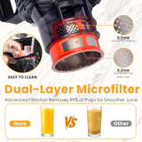 Cold Press Juicer, 5.5inch Wide Feed Chute Juicer Machine, Slow Masticating Juicer for Whole Vegetables & Fruits, Gray