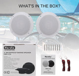 Herdio 4 Inch 160W Home In-Wall Ceiling Waterproof Speaker Surround Sound Speaker for Kitchen Bathroom