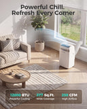 HAUSHOF 12000 BTU Portable Air Conditioners, Portable AC with Cool, Fan, Dry & Sleep Mode, AC Unit Portable with 35°-70° Auto Swing, Remote Control,24H Timer, Window Kit & Exhaust Hose Sleeve Included