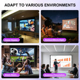 VntB 100 inch Projector sreen and Stand, Outdoor Indoor Projector Screen16:9 Foldable Portable Projector Screens for Movie Night Support Double Sided Projection