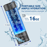 Hydrogen Water Bottle Generator – Portable Hydrogen Water Machine, Up to 6000 PPB | SPE/PEM Certified H₂ Tech | Hydrogen-Rich Water for Energy & Hydration | Healthy Gift for Family & Friends (Gold)