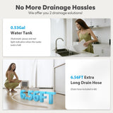 FreAire 2500Sq.Ft Dehumidifier, 34Pint Dehumidifiers for Home, Quiet Dehumidifier for Basement, Bedroom, Bathroom, with 6.56FT Drain Hose, 0.66Gal Water Tank, 3-Color Humidity Light