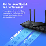 TP-Link AX1800 WiFi 6 Router V4 (Archer AX21) – Dual Band Wireless Internet Router, Gigabit Router, Easy Mesh, Works with Alexa - A Certified for Humans Device TP-Link
