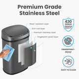 SensorCan 13 Gal Automatic Sensor Trash Can with Lid | Filter | AC Adapter