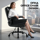 OFIKA Leather Office Desk Chair,Ergonomic Office Chair with Lumbar Support