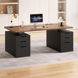 Standing Desk with 6 Drawers, 55" Adjustable Stand up Desk with Storage, Computer Desks
