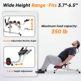 seanleecore Inversion Table for Back Pain Relief, Heavy Duty Back Stretcher with 3-Point Support System, 350LBS Weight Capacity Foldable Spinal Decompression Equipment for Home Gym