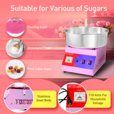 HTTSICHI Cotton Candy Machine - Cotton Candy Machine Commercial w/ 15 inch Stainless Steel Bowl, Sugar Scoop, Cotton Candy Maker for Home, Party, 1000W Hard Candy Cotton Candy Maker for Birthday