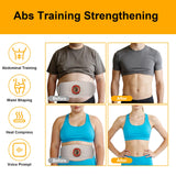 Ab Toning Belt, Abdominal Massager Belt with Shaping & Heating Functions, Abs Sculptor Daily Training for Home Office Fitness Exercise Men Women Unisex (Beige)