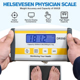 Medical Floor Scale, Digital Physician Scale with BMI, 550 lb/250 kg Capacity, Low-Profile Heavy Duty Bariatric Scale with Anti-Slip Rubber Mat (DR550B)