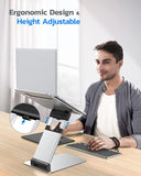 Nulaxy Laptop Stand, Ergonomic Sit to Stand Laptop Holder Convertor, Adjustable Height from 2.1" to 13.8", Supports up to 22lbs