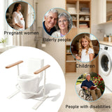 Toilet Safety Rails for Seniors - Toilet Safety Frame with Nighttime Reflective Armrests & Base, 3-Speed Height Adjustment, Toilet Safety Frames & Rails Fits Most Toilets, 3-Hole Depth Adjustment