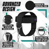 Yes4All Adjustable Neck Harness for Weight Training/Neck Exerciser with Wide Padded Strap Support Neck Strengthener & Resistance Training, Weight Lifting Head Harness Black Yes4All
