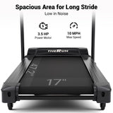 THERUN Incline Treadmill, Treadmills for Running and Walking, 300 lbs Weight Capacity Folding Treadmill with 0-15% Auto Incline