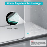 56-60" W x 72" H Shower Door,Frameless Sliding Shower Door with 1 Handle,Shower Glass Door with 5/16" (8mm) Clear SGCC Tempered Glass, Stainless Steel Hardware (Bright)