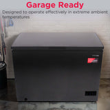 Frigidaire Chest Deep Freezer, 10 Cu. Ft. Capacity, Granita Rugged Design-Adjustable Thermostat-Removable Vinyl Coated Wire Basket-Easy Defrost Drain