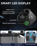 2026 Upgraded Portable Shower with Heater for Camping, 6000mAh Rechargeable Camping Shower Pump with LED Display, 3 Spray Modes 5 Gal Foldable Bucket, Outdoor Shower for Travel RV Pet Bath Car Washing