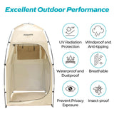 FOGATTI Portable Camping Shower Tent with Floor, 6.9 FT Extra Tall Shelter with 3 Internal Pockets and Carry Bag, Outdoor Privacy Tent for Shower Changing Dressing, Wind-Proof, Oversize, Easy Set Up