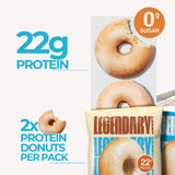 Legendary Foods High Protein Donuts, Glazed Vanilla, Low Carb, Low Sugar