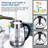 Aigostar Electric Kettle, Tea Kettle with Temperature Control and Tea Infuser, 1500W Hot Water Kettle, Auto Shut-Off, 1.7L