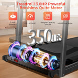 AXONFIT Treadmills for Home, Walking Pad with Handle Bar - 3.0 HP Portable Foldable Treadmill, 350 LBS Weight Capacity, LED Display, Compact Design - Ideal for Home Users, Office Professionals