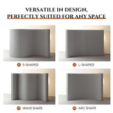 Portable Folding Paper Room Dividers - Versatile Privacy Partitions for Dorms, Offices, Studios & Exhibits - Easy Setup, Space-Saving, Grey Room Separator Panels