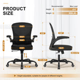 Office Chair, Ergonomic Desk Chairs 330LBS Capacity High Back Mesh Computer Chair with Flip-up Armrests